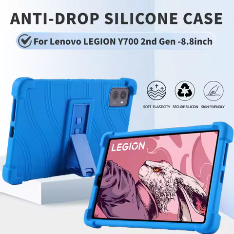 For Lenovo LEGION Y700 2nd Gen 8.8" TB-320FU Case Shockproof Cover Legion Y700 2023 8.8" Soft Silicon Stand Protective Shell