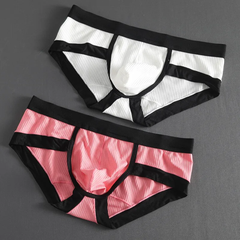

Briefs Men's Panties Cotton Blend Men Underwear Shorts Korean Low-rise U Pouch