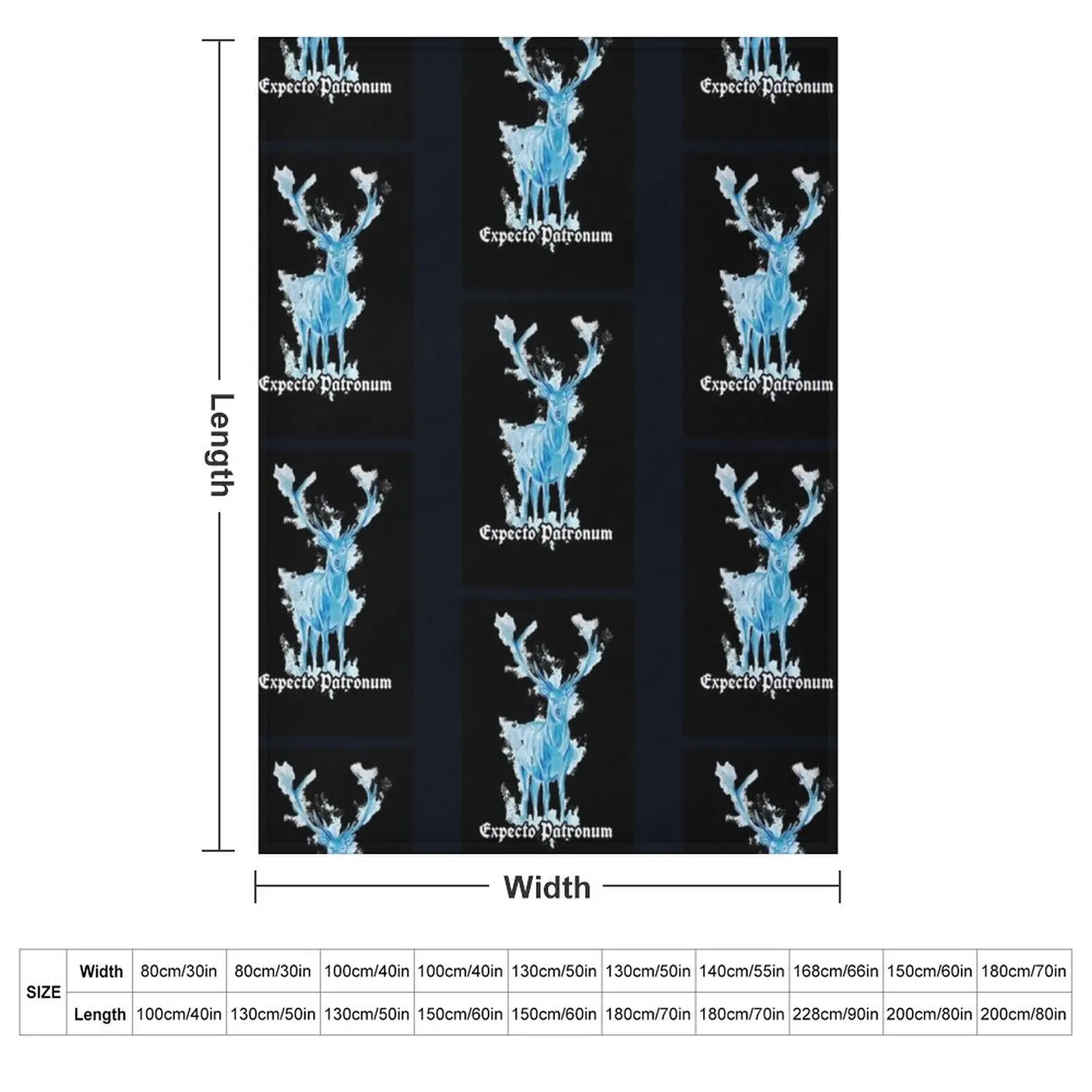 Expecto Patronum Throw Blanket couch cozy soft plush fuzzy picnic outdoor blanket
