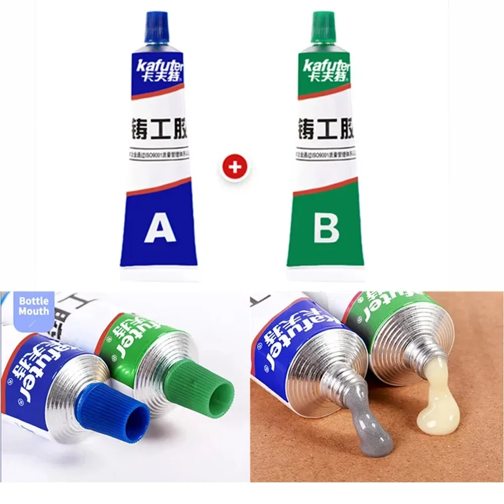 Kafuter-Pegamento adhesivo para reparación de metal, super resistol A + B para soldar, tapar fugas, sirve tanques y radiadores automáticos tanto en