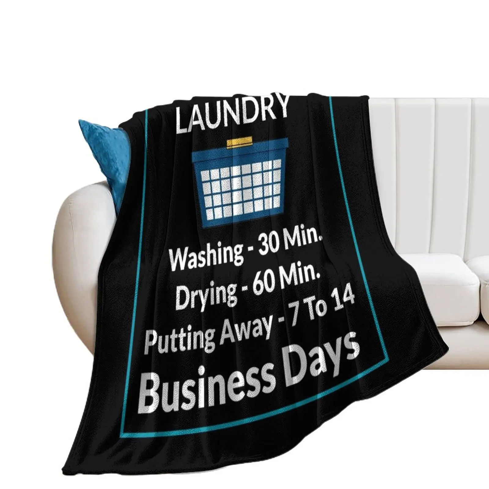 Laundry Schedule - Funny Expectation Sign Throw Blanket Picnic Thermals For Travel Blankets