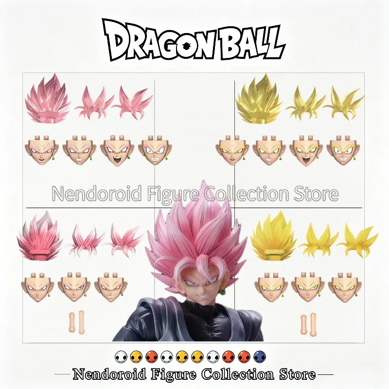 In Stock KK studio Dragon Ball Super - Super Saiyan Rosé - Black Goku Zamas Replacement Head Sculpt for SHF Anime Action Figure