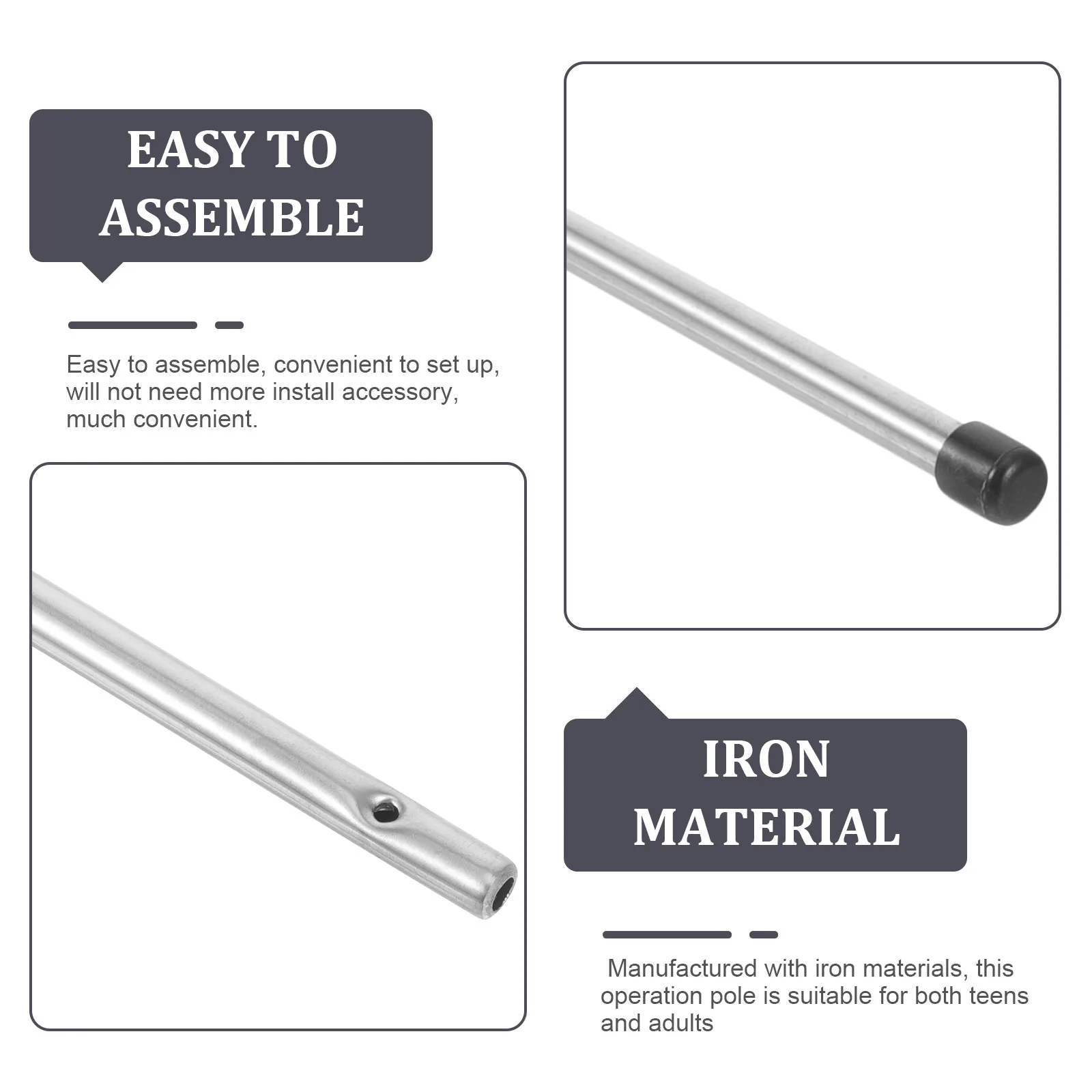 

Foosball Table Accessories Soccer Machine Operation Pole 6mm Diameter 38 5cm Metal Rod Handle Table Soccer Replacement Part