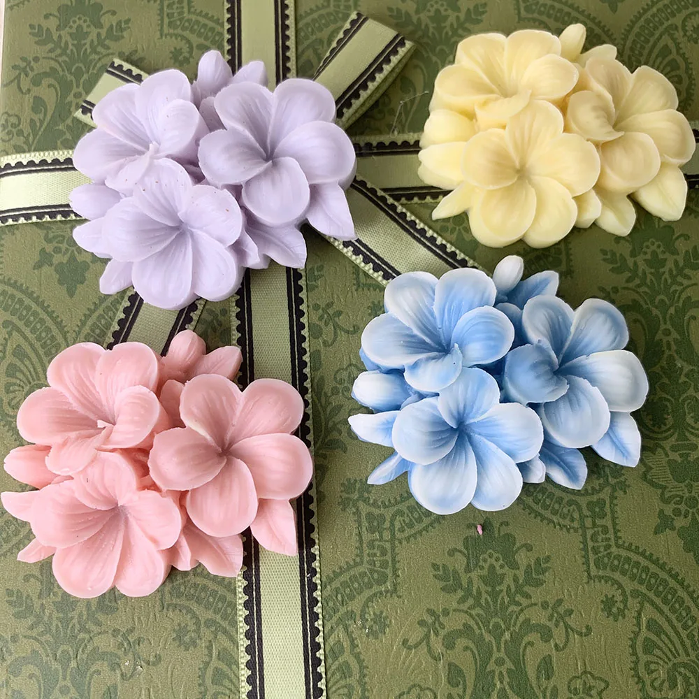 Flower Shape Silicone Mold Gardenia Plumeria Rubra Soap Fondant Molds DIY Cake Jelly Chocolate Decoration Baking Tool