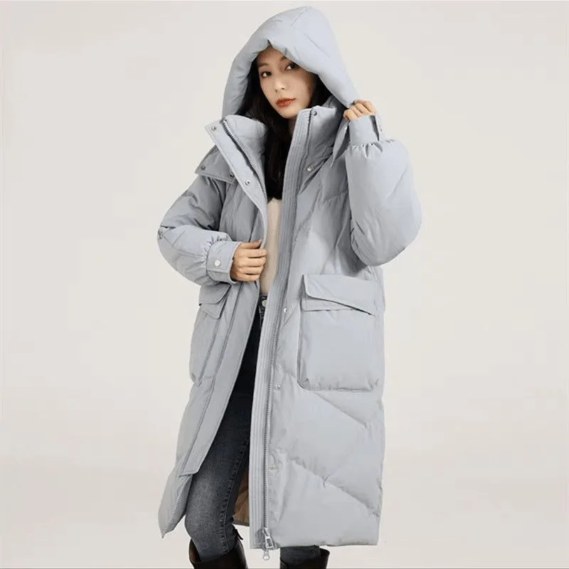

2025 New Popular Womens Clothing Hooded Down Cotton Coat Long Winter Cold Warm Padded Jacket Female Casual Parker Cotton Clothes