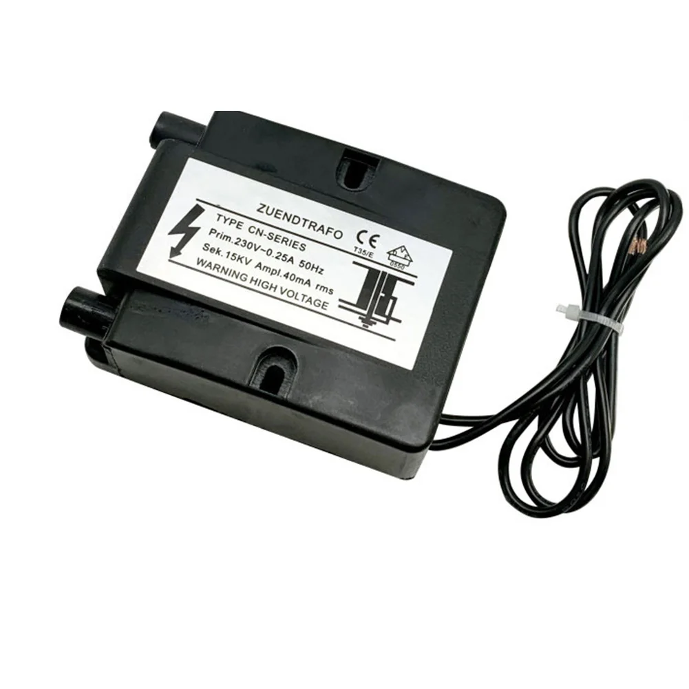 Burner Igniter 15KV Ignition Transformer 230V with 1 Meter Wires and Integrated Ignition Electrode for Reliable Spark
