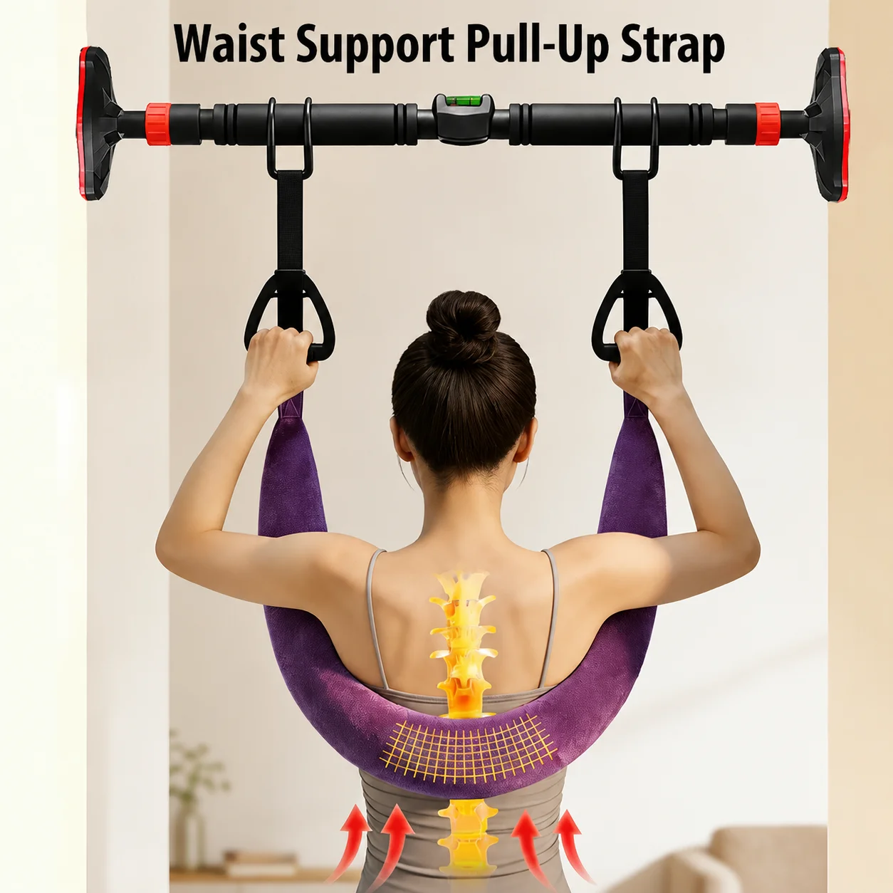Lumbar Traction Belt for Doorway Pull-Up Bar Home Spinal Stretch Waist Support
