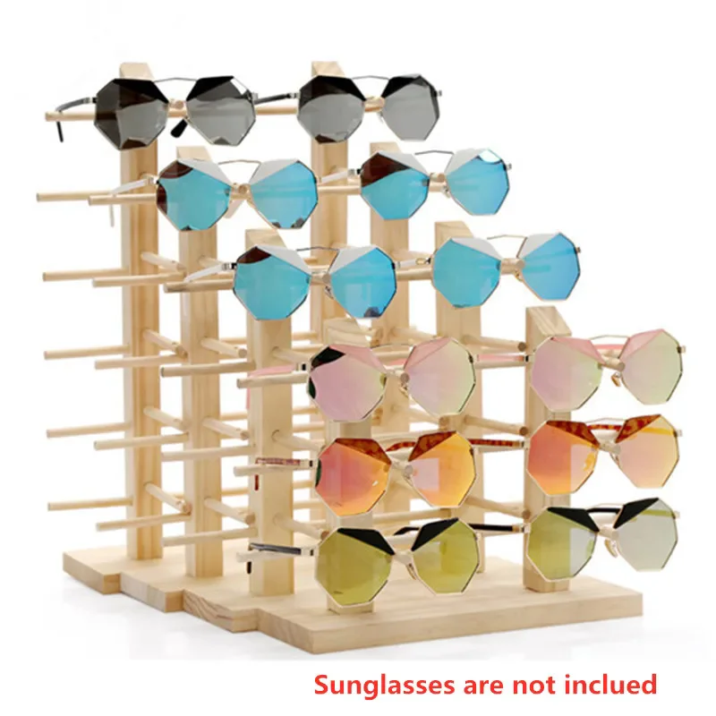 Multi Layer Wooden Glasses Display Shelf Sunglasses Organizer Bracket Storage Rack Eyeglasses Showcase Wood Holder Stand