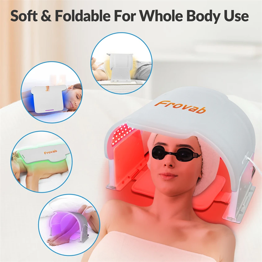 Head Covery Therapy Skincare Device LED Mask Beautician Best LED Face and Neck Smooth Fine Lines Mask Skin Care Facial Devices