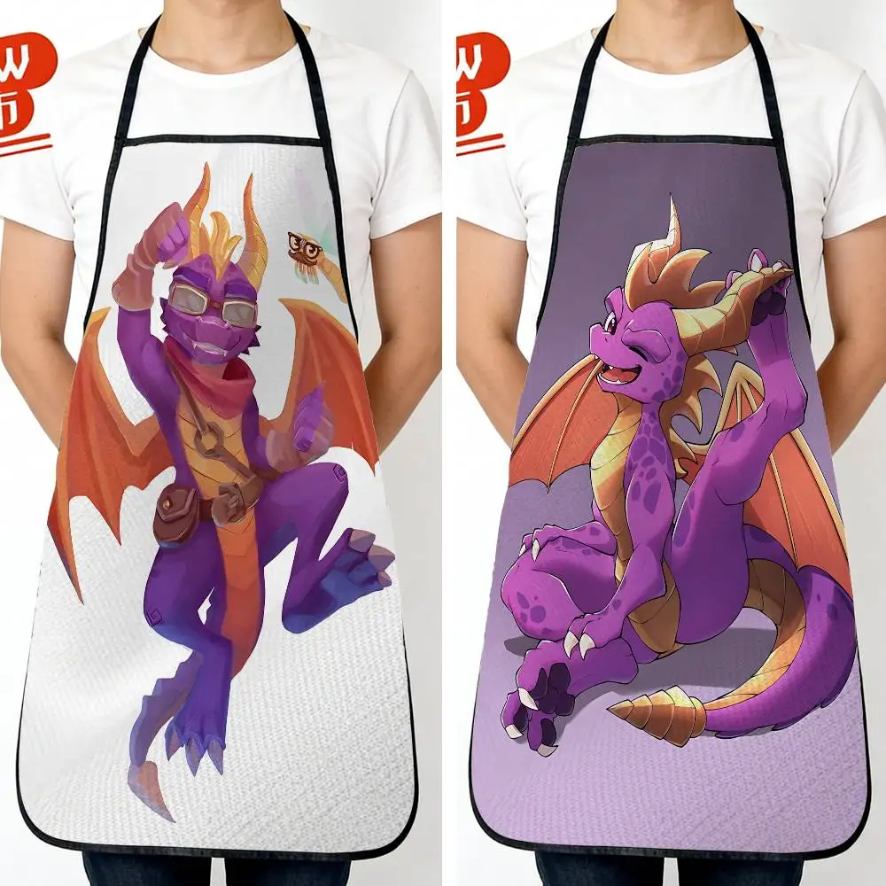 

game Spyro the Dragon Sparx Best-Selling Unisex Long Waterproof Apron for Kitchen Cooking, Pottery, Painting, DIY Gifting