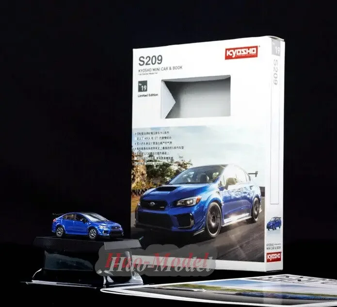 

Kyosho 1/64 For Subaru Sti S209 Alloy Model MINI Car Diecast Simulation Toys Boys Birthday Gifts Hobby Display Ornaments Blue