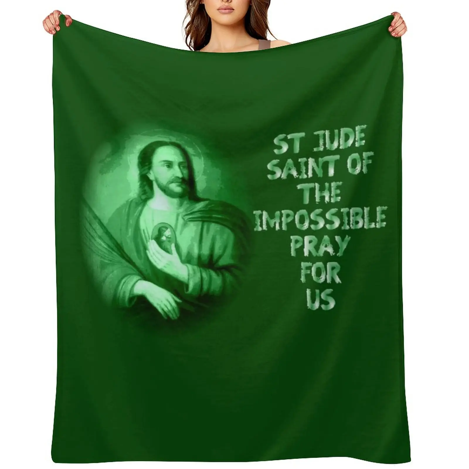 

St Jude Thadeus Apostle - Saint of the Impossible Throw Blanket Picnic Blankets For Baby Baby Tourist Blankets