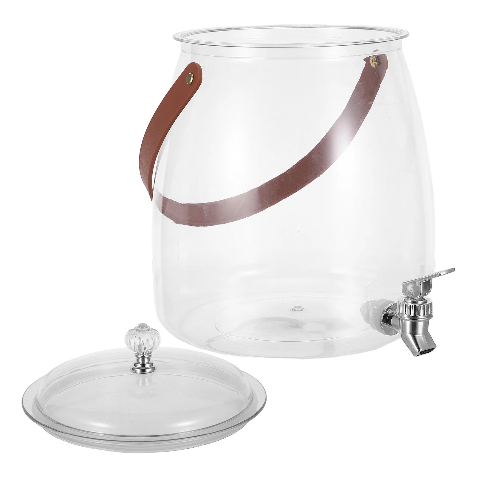 

9L Large Capacity Fridge Drink Dispenser Transparent Cold Water Jug With Tap For Home Parties Portable Beverage Storage