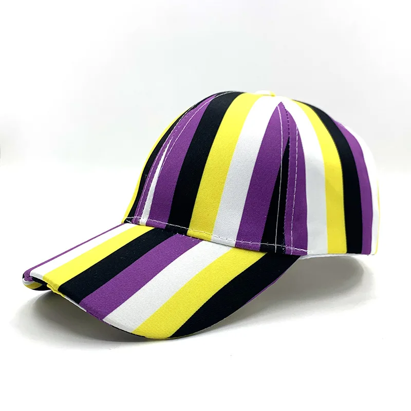 Adult Rainbow Baseball Hat Outdoor Leisure Truck Buckle Sports Hat for Women Adjustable Fit Dad Hat