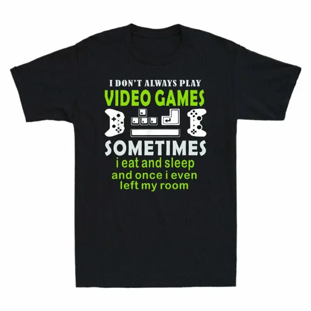Camiseta Games & Eat I Always Sometimes Tee Gamer Pla Premium M-2XL Envio Rápido