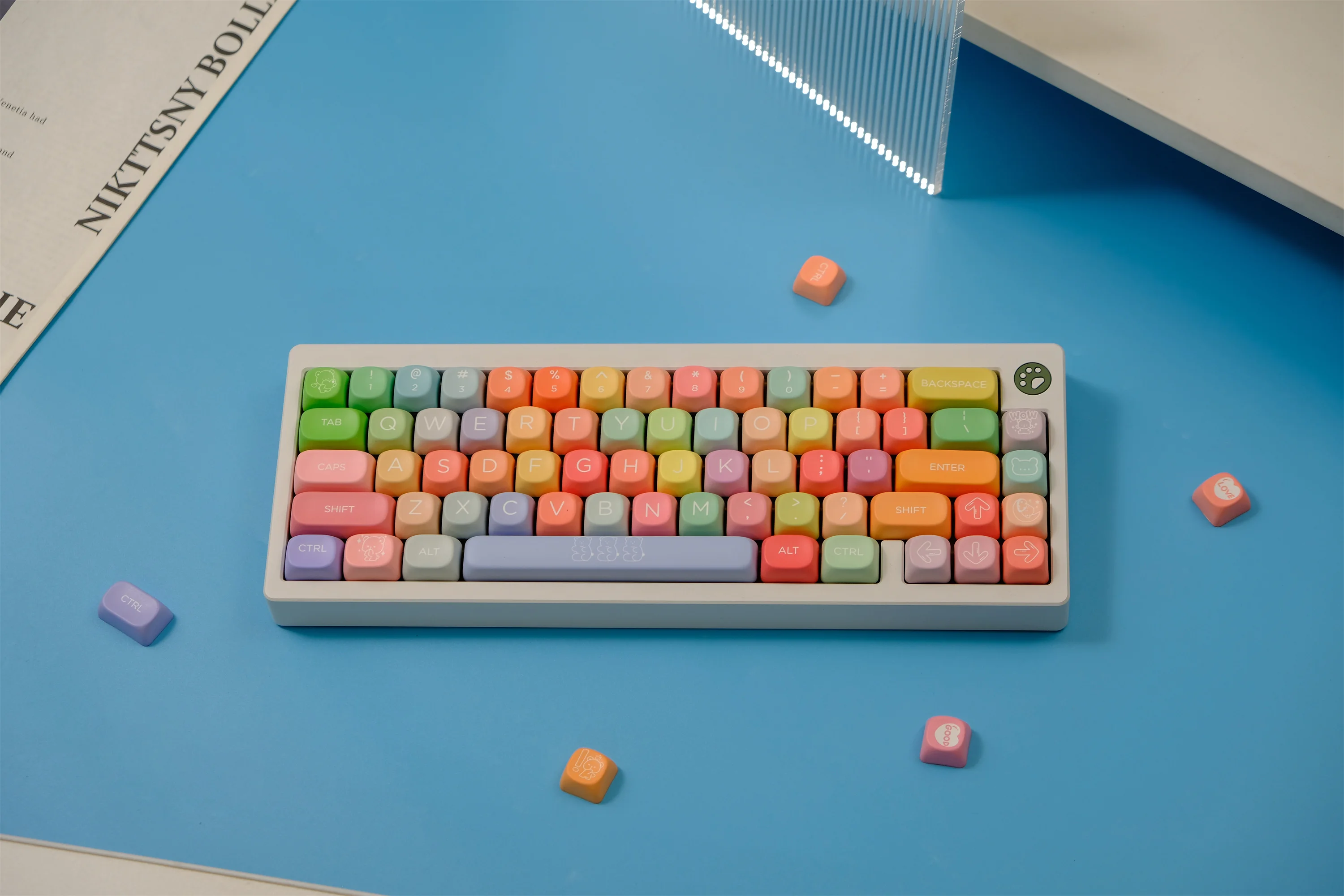 Gummy Bears 126-Key Keycaps Set PBT Material MOA Profile Dye-sub Personalized Keycaps For Cherry MX Switch Mechanical Keyboard