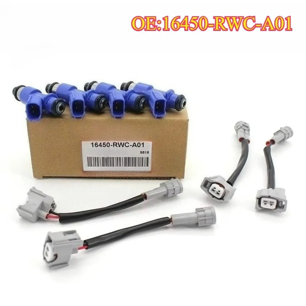 Original High Quality New for 4sets 16450-RWC-A01 Fuel Injector Nozzle 410cc for ACURA RDX RSX TSX INTEGRA HONDA CIVIC