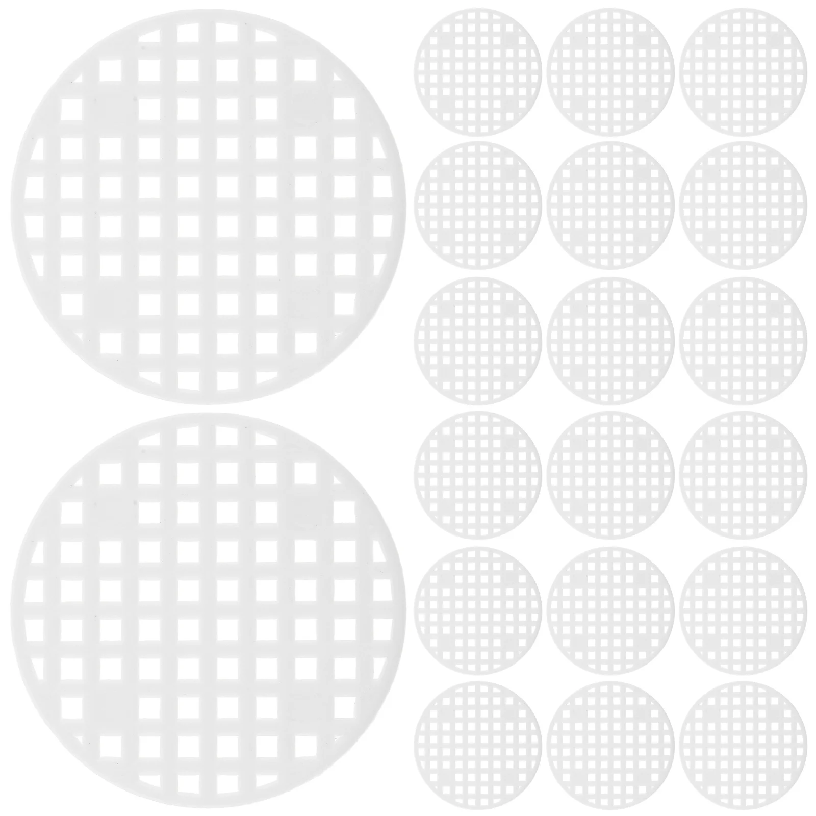 

100pcs Flower Pot Mesh Pads 3Cm White Drainage Hole Covers For Planters Bonsai Breathable Grid Mats Planter Bottom Net Garden