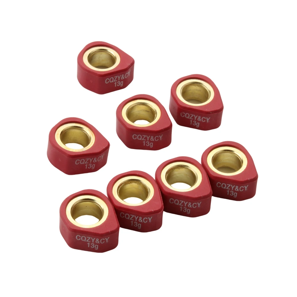 8PC Racing Quality Roller Weights 20x12mm 9g 11g 13g 16g For Yamaha 250 YP Majesty X-City X-Max 250cc 4-Stroke Engine