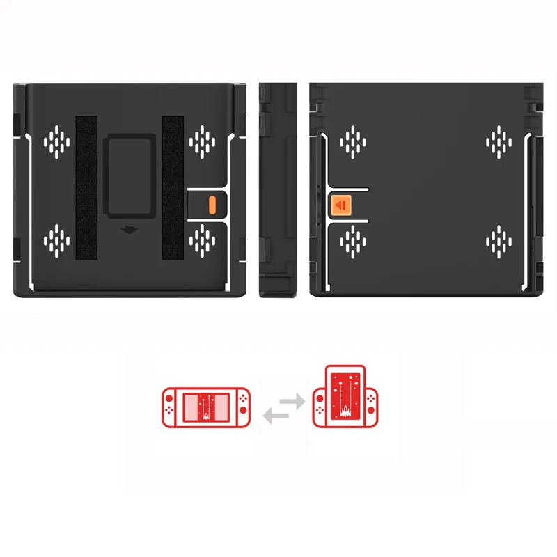 ZUIDID-Switch Game Console Stand, Suporte NS OLED, Suporte Vertical Flip Grip, Acessório do Jogo, Alta Qualidade