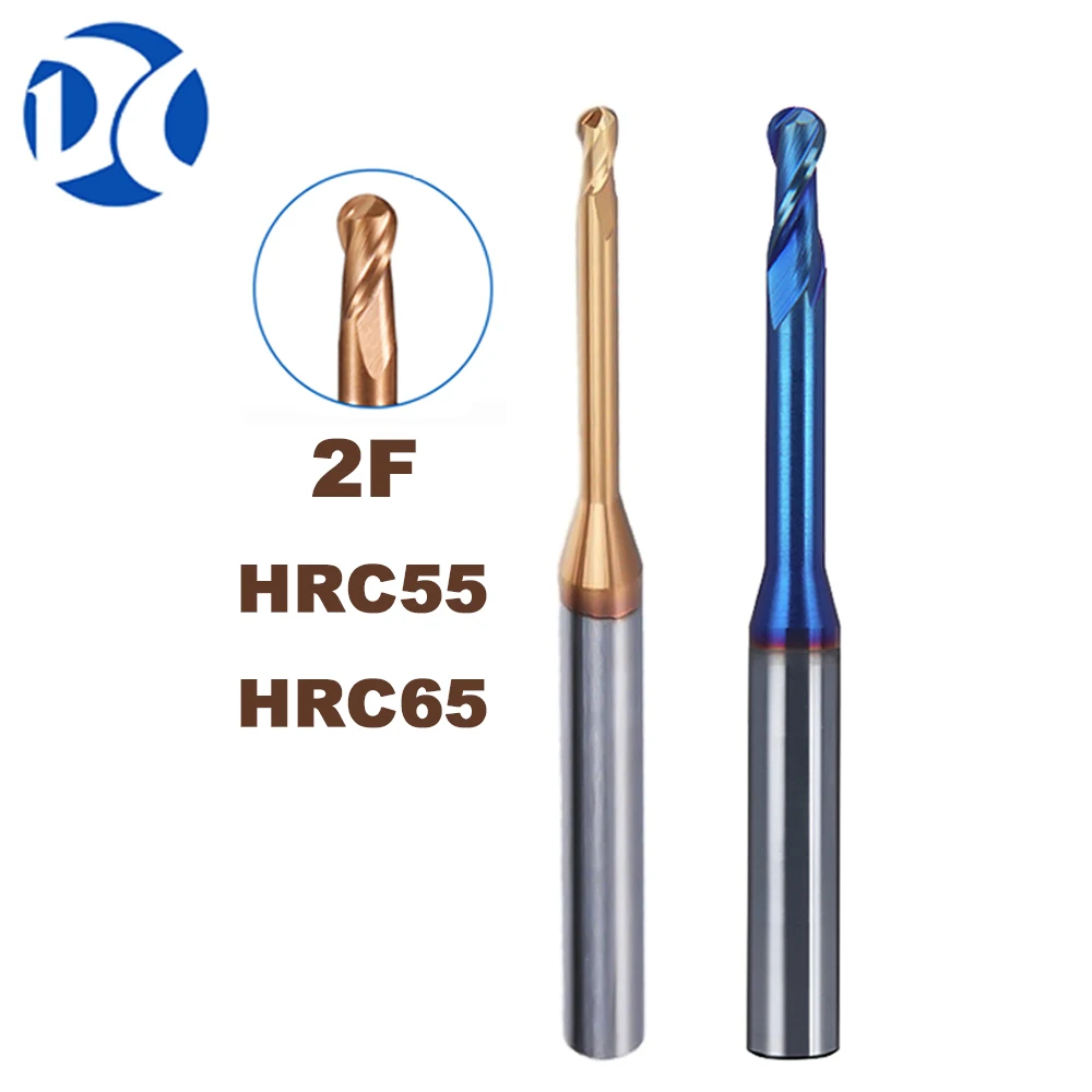 Deep Groove End Mill HRC55 HRC65 Tungsten Carbide Long Neck Ball Nose End Mills CNC Deep Groove Milling Cutters Deep Groove