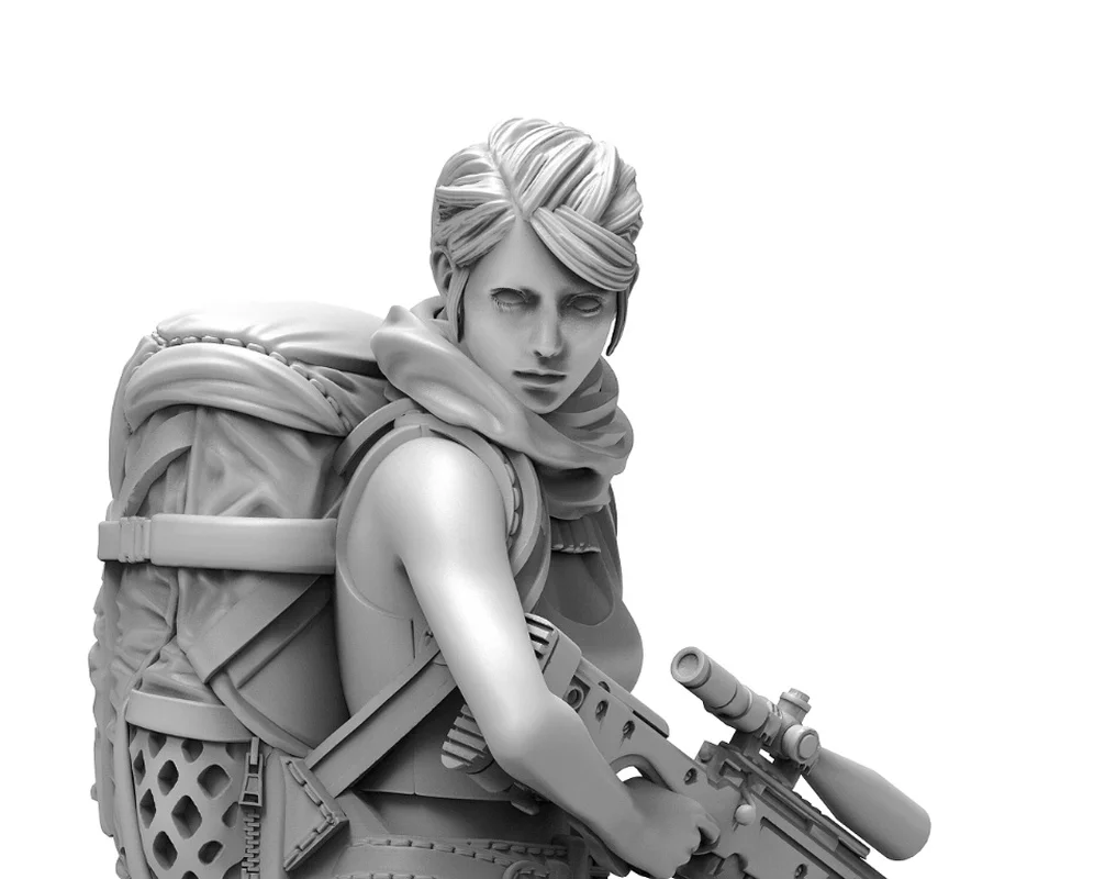 

1/24 1/35 Scale Battle Royale Sexy Girl Micro Miniature Figure 3d Printed White Model Gk Collectible Unassembled Unpainted Kit