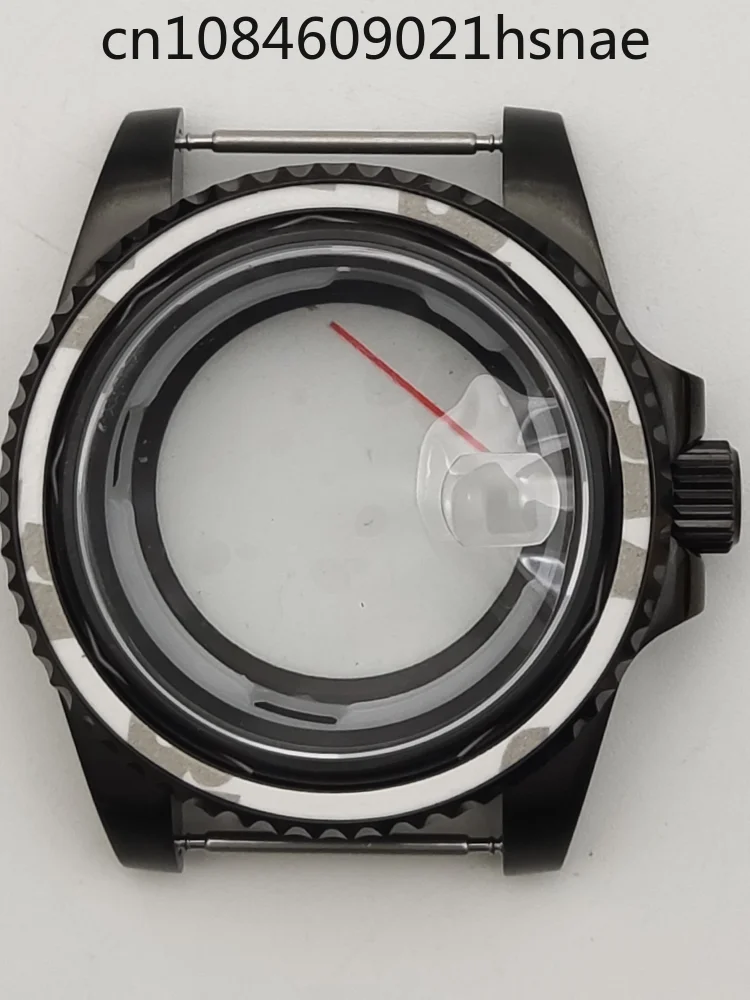 Modified watch + case is suitable for NH35/36/4R movement replacement 40MM black case sapphire