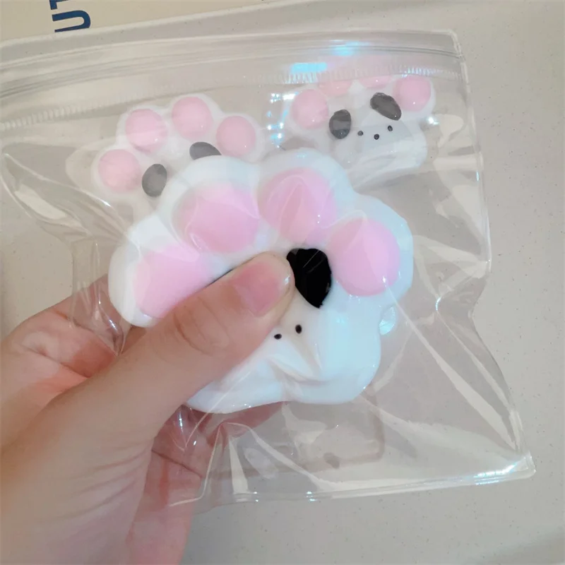 Cartoon Squeeze Cat Paw Toys Pinching Cat Paw Decompressing Toy Soft Sticky Relax Toys