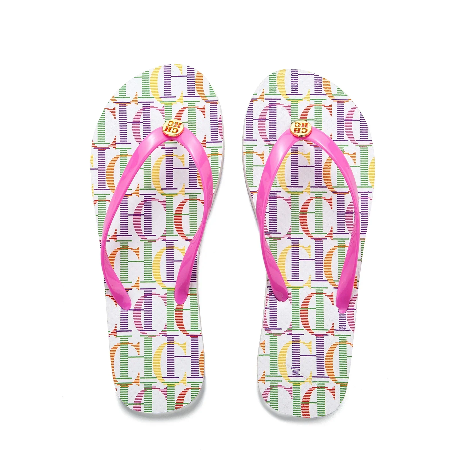 

CH Seasonal New Multi color Versatile Craftsmanship Exquisite Luxury Women's Slippers with High Quality Anti slip Sole