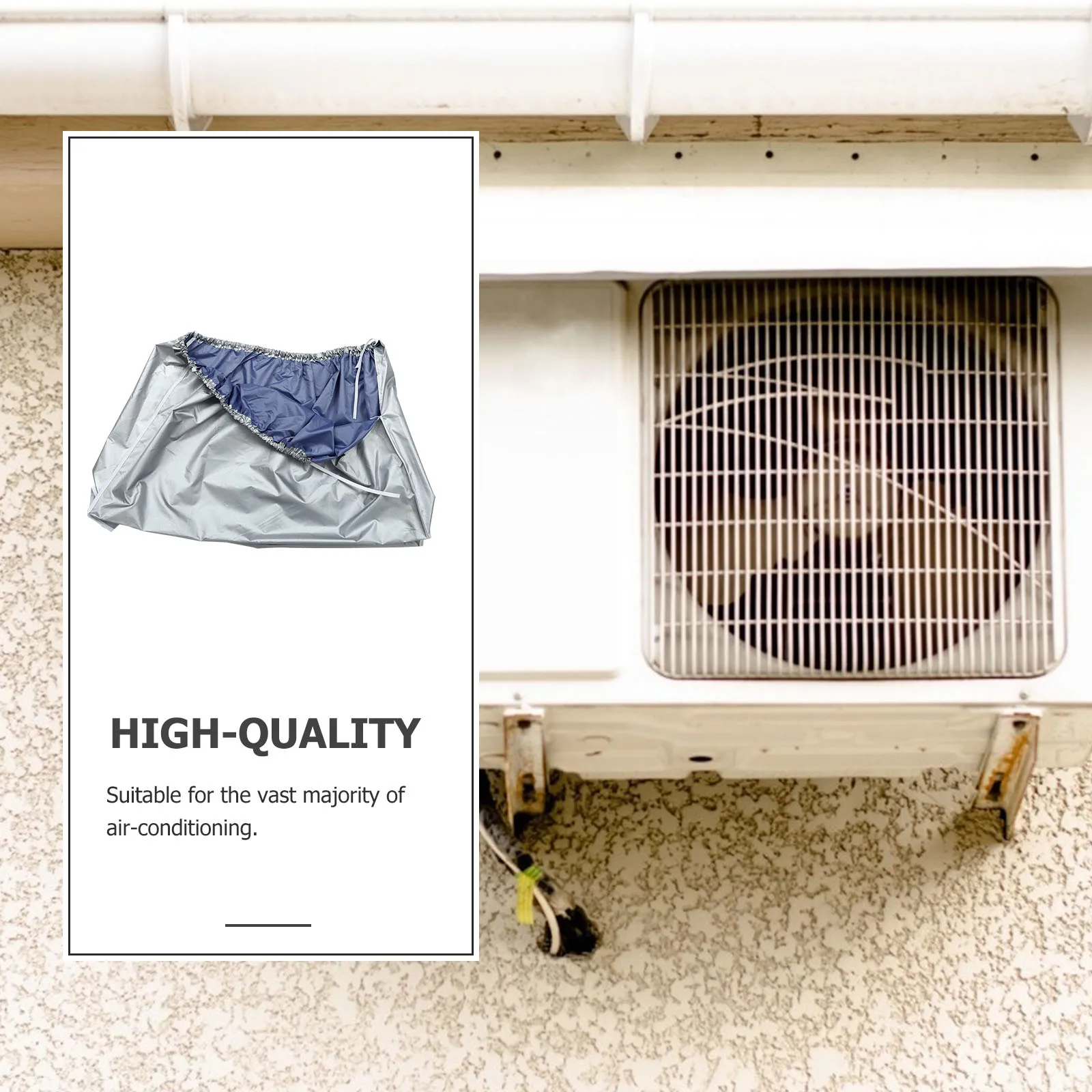 

1Pcs Air Conditioner Outer Unit Protective Cover Waterproof Black Dustproof Outdoor Cover Full Protection for All Weather