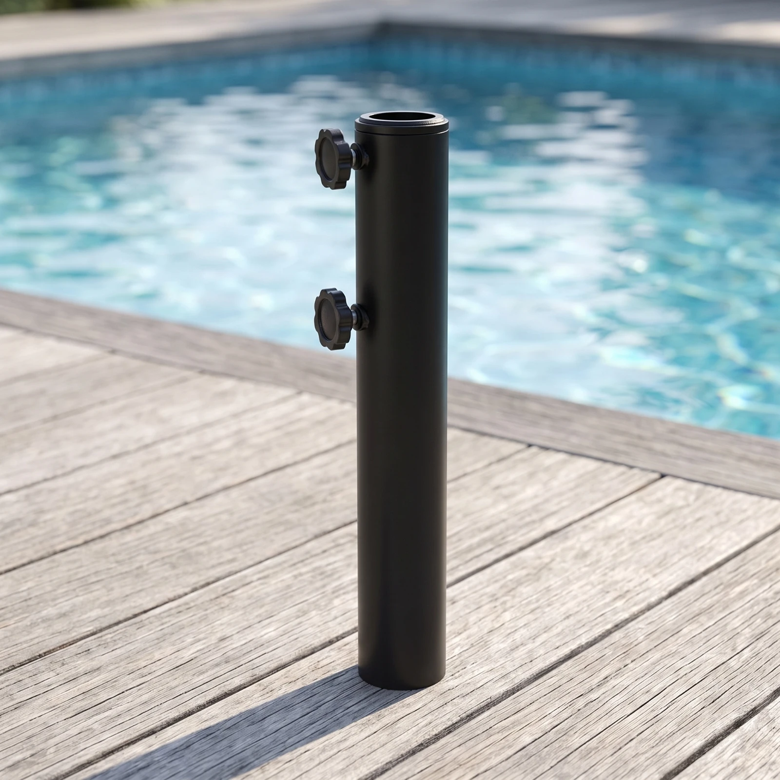 Outdoor Umbrella Base Stand Long-Lasting Weighted Umbrella Base Holder Weather-Resistant Elegant for Patio, Deck