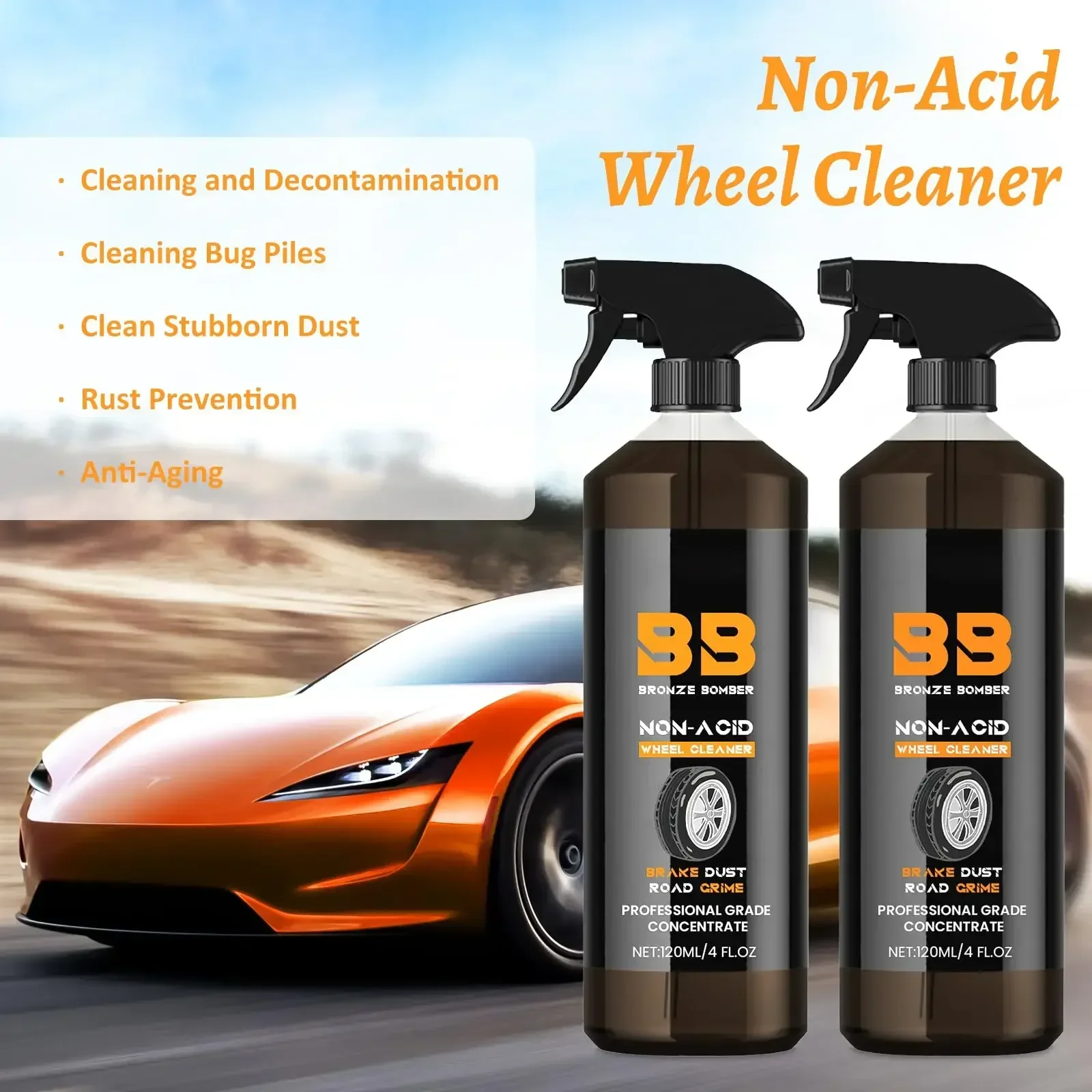 

Powerful Wheel Cleaner Perfect for Cleaning Tires Safe on Alloy Pain Automobile Wheel Brake Dust Remover