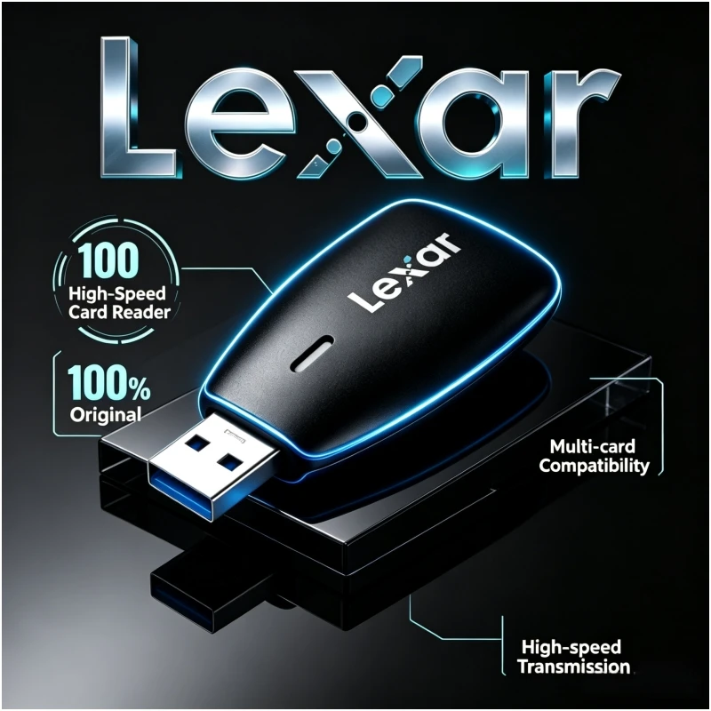 Lexar SD MicroSD Card Reader USB C 3.2 High Speed for SD TF Memory Cards Compatible Laptop Android Phone Tablet Fast Backup