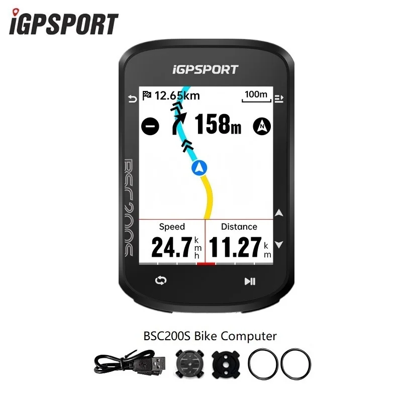 iGPSPORT BSC200S Kleurenscherm GPS Fietscomputer Routen Navigatie Draadloze Fiets Snelheidsmeter Fiets Kilometerteller