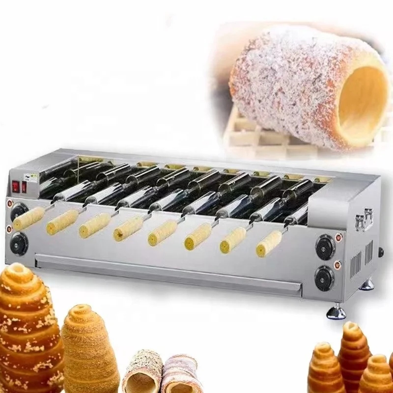 

Chimney Roll Machine Toast Bagel Cake Roll Bread 8pcs Commercial Bread Making Machines Automated Bread Making Machines