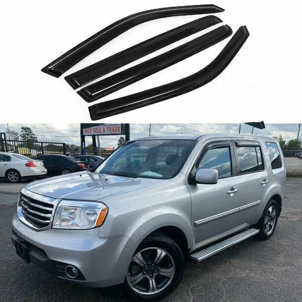 

Window Vent Visor Rain Guards Deflectors Sun Shades for 2009 - 2015 Honda