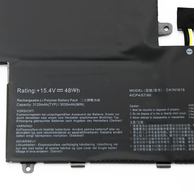 Imagem -06 - Bateria do Portátil para Asus Pro C41n1619 B9440 B9440ua B9440fa B9440ua-xs74 B9440ua-xs51 B9440ua7200 B9440ua7500 48wh