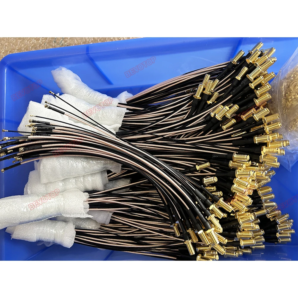 10PCS/LOT SMA Female to 1xMini MS156 +3x MHF4 RF4 Female RG178 RF1.13 Cable Antenna Jumper Pigtail Custom-made SMA IPX Splitter