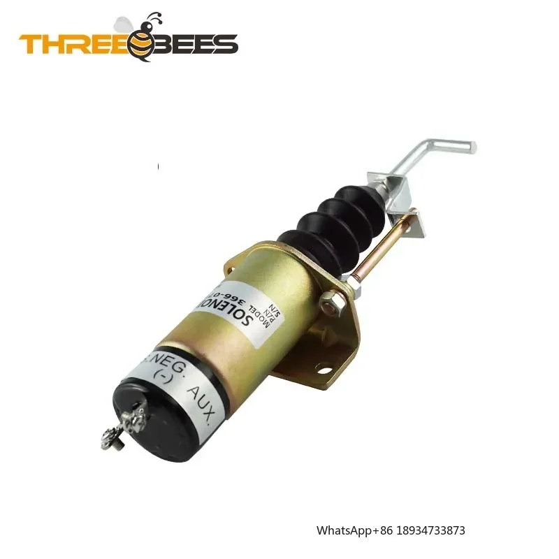 12V/24V Diesel Engine Fuel Shutoff Solenoid Push Pull 36607198 36607197 12V Solenoid Valve 24V 366-07197 366-07198 Stop Solenoid