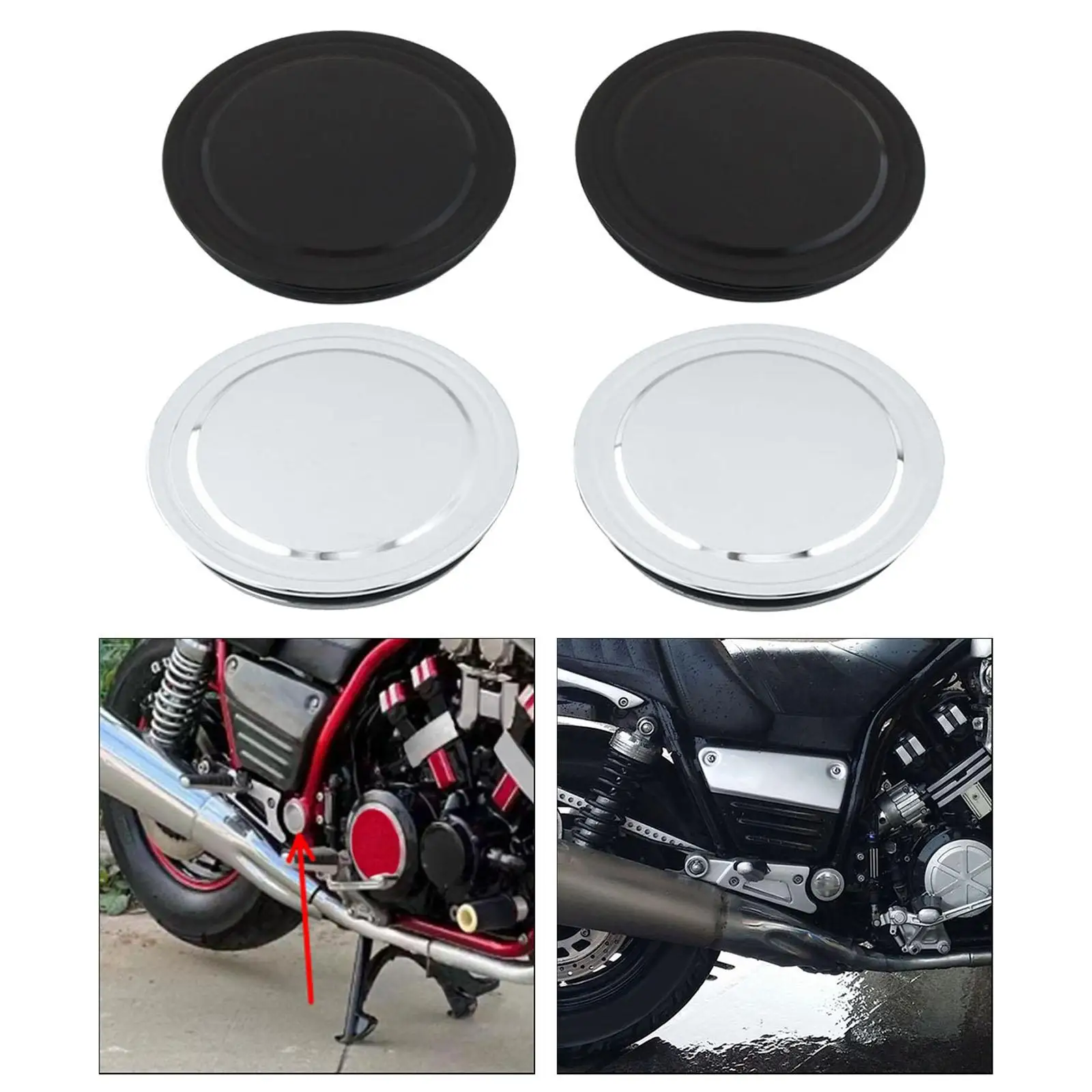 

Высокопроизводительная крышка отверстия в раме, декоративная заглушка из алюминиевого сплава, длительный срок службы для Yamaha Vmax