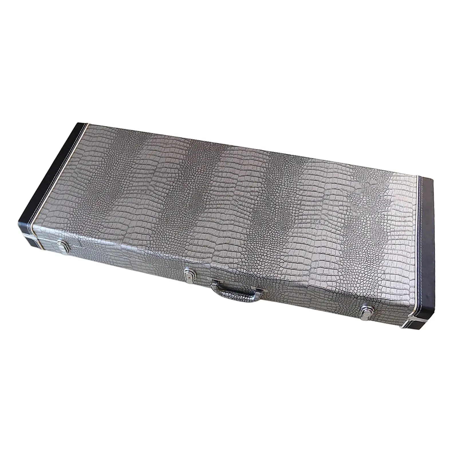 حقيبة جيتار كهربائي بغطاء صلب مقاوم للصدمات والغبار احترافي مع قفل مع مقبض حقيبة حمل للسفر غلاف صلب مربع #3