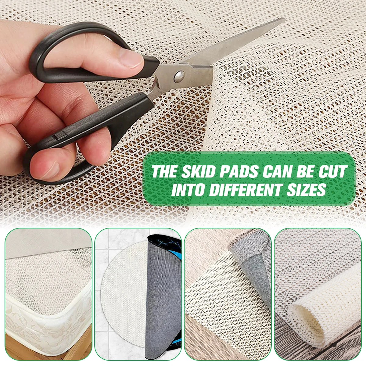 PVC Non Slip Rug Pads Carpet Underlay Rug Gripper Anti Slip Underlay Multi Purpose Liner Non Slip Mat Mesh Non-Slip lining