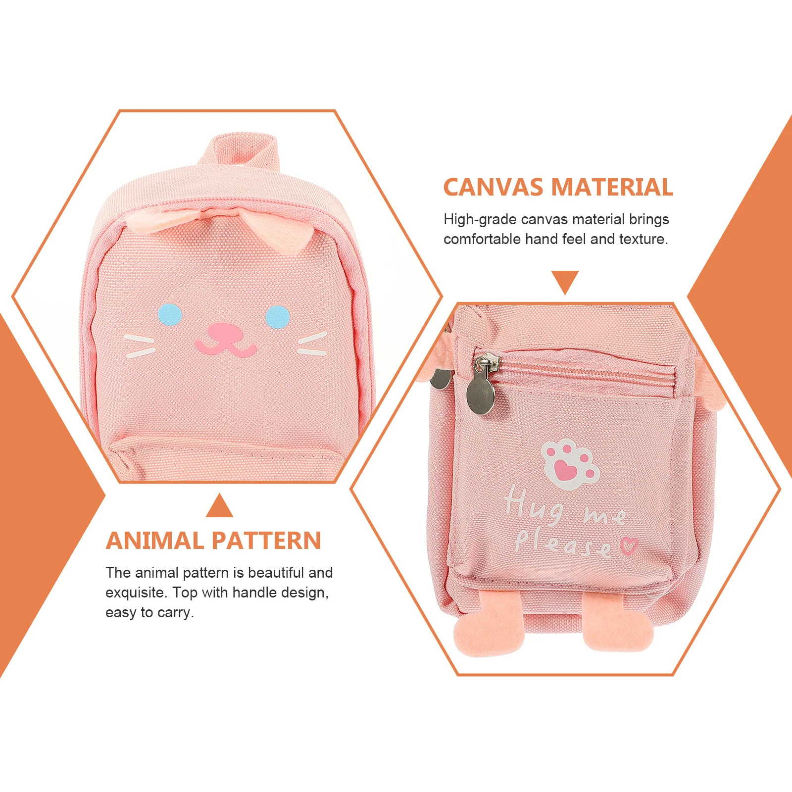 

Adorable Pencil Bag Canvas Multi-Function Large Capacity Zipper Pencil Case Portable Storage Accessories Adorable Pen Pouch