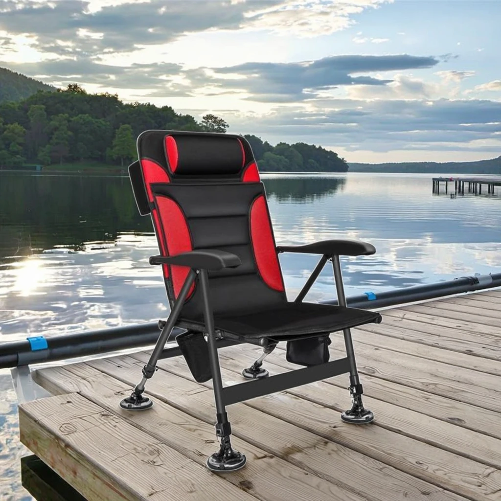 Hot Selling Multifunctional Portable  Style Reclining Aluminum Alloy Folding Fishing Chair for Raft Fishing Outdoor Fishing