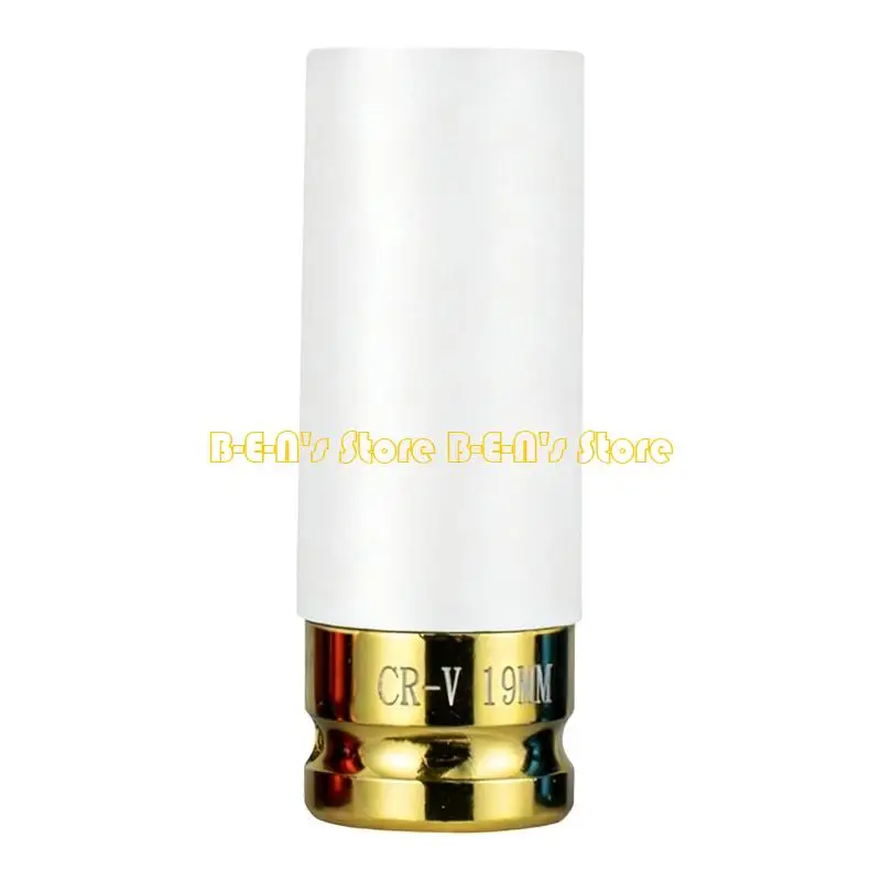 Y1AD 17/19/21/22mm Socket Sleeves Tire Protections Sleeve Wall Deeply Impact Nut Socket 1/2'' Drive For Mechanics