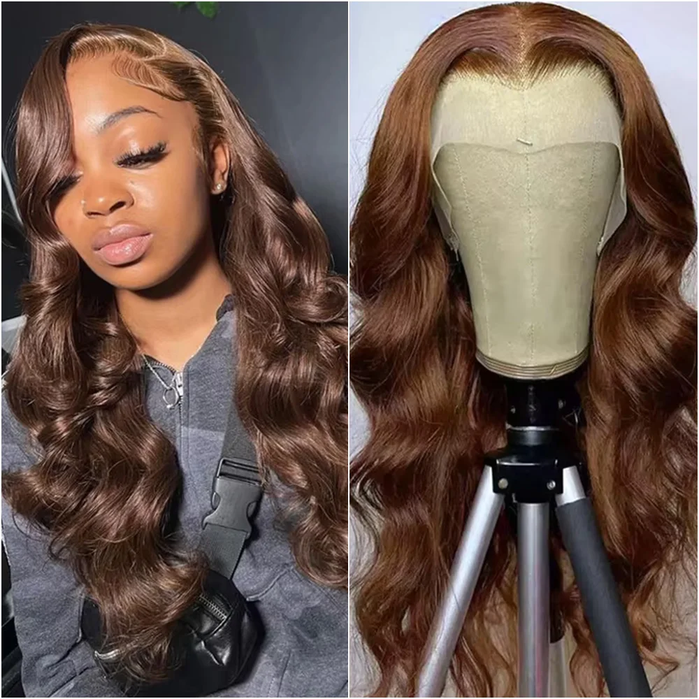 Perruque Lace Front Wig Body Wave brésilienne naturelle, cheveux naturels, 13x4, 30 36 pouces, 13x6, HD, Transparent, pour femmes