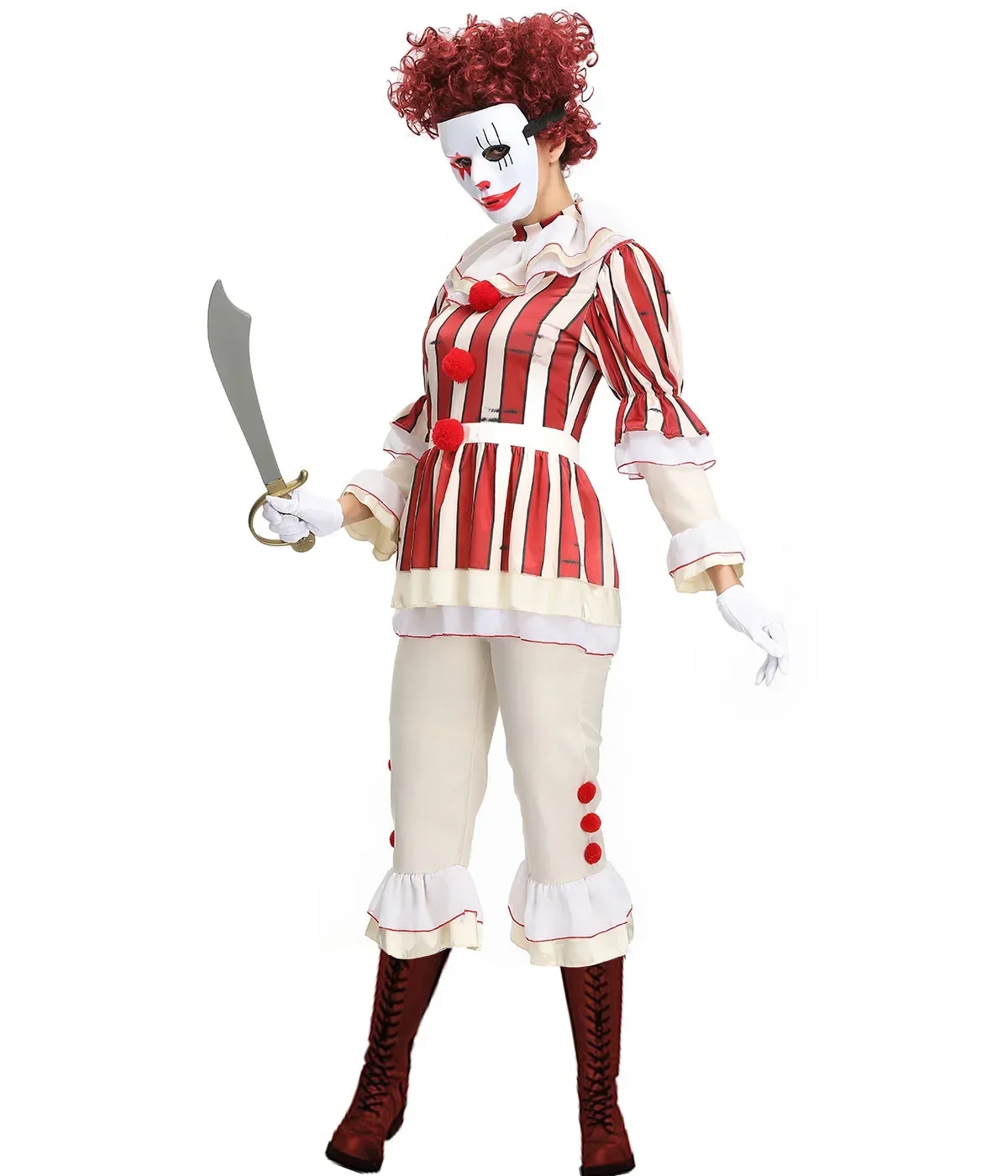Costume de Clown de luxe pour femmes adultes, Costume de Clown d'halloween, Cosplay Penny Wise, Costume de fête de spectacle, robe fantaisie
