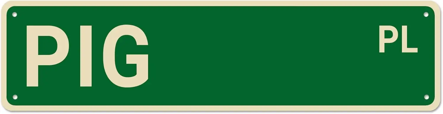 

Уличный знак со свиньями, свинья, декор со свиньей, подарок со свиньей, забавный настенный Декор для дома/мужской пещеры/бара, качественные металлические знаки 16x4 дюйма