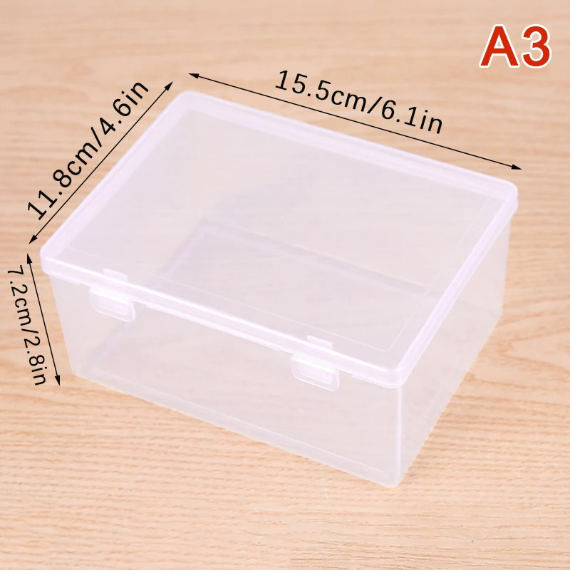 INS Transparent Plastic Storage Box Photocards Holder Desk Storage Organizer Classification Box Stationery
