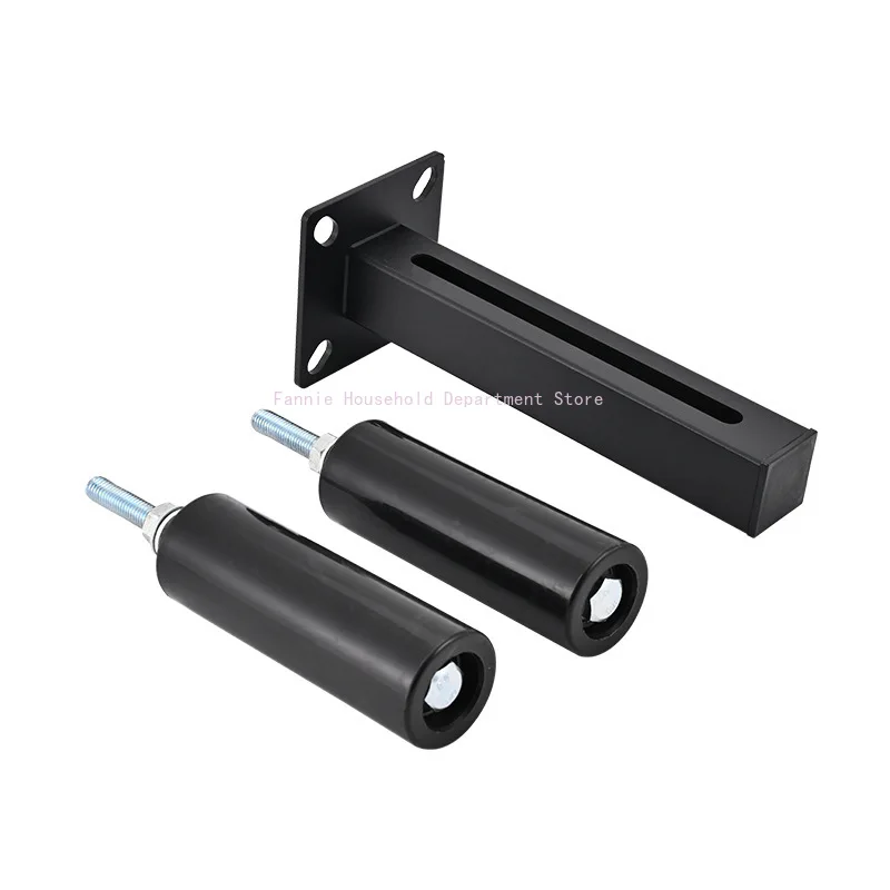 Garden door clamp wheel seven-character nylon wheel anti-collision and anti-fall adjustable bearing wrought iron limit wheel